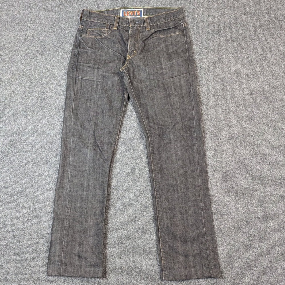Y2K Levis 511 Skinny Jeans Mens 30x32 Dark Wash Charcoal Grey Denim Pants